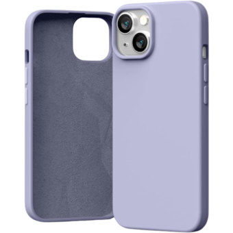 Silikónové puzdro na Apple iPhone 15 Plus Mercury Silicone levanduľové