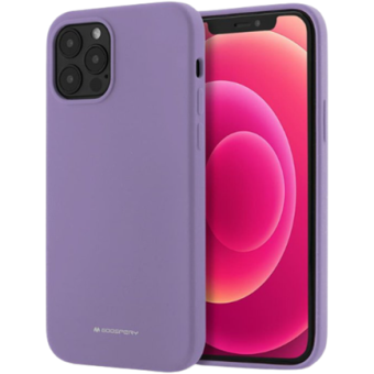Silikónové puzdro na Apple iPhone 15 Pro Max Mercury Silicone fialové