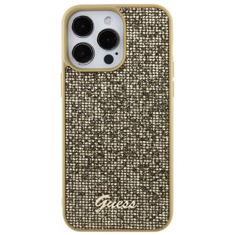 Obal Guess PU Square Mirror Script Logo Apple iPhone 15 Pro Max GUHCP15XPMSDGSD Gold