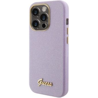 Obal Guess PU Glitter Full Wrapped Apple iPhone 15 Pro Max GUHCP15XPGMCSL Lilac