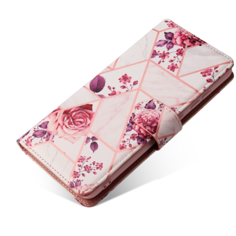 Diárové puzdro na Xiaomi Redmi Note 12 5G/Poco X5 5G Marble Bronze Book kvety