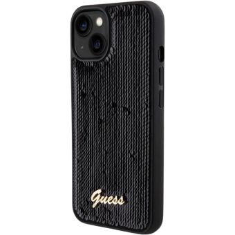 Obal Guess Sequin Script Logo Apple iPhone 13 GUHCP13MPSFDGSK Black
