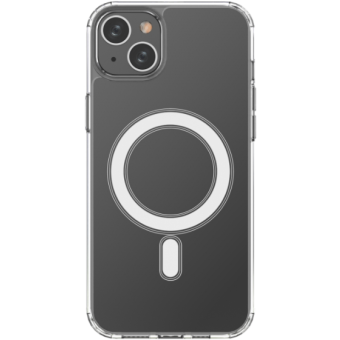 Silikónové puzdro na Apple iPhone 15 Plus Clear Magnetic MagSafe transparentné