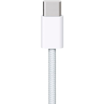 Kábel Apple Woven MQKJ32M/A, USB-C na USB-C 1m, biely (Bulk)