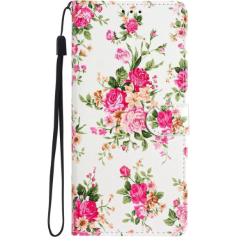Diárové puzdro na Motorola Moto E13 Flower Book ružové
