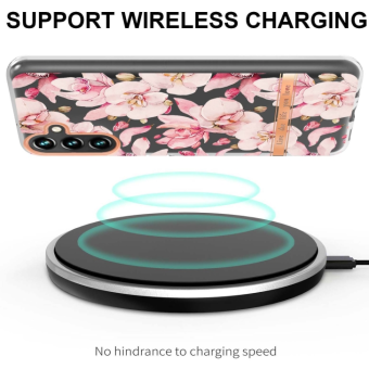 Silikónové puzdro na Samsung Galaxy A54 5G A546 Flower TPU modré