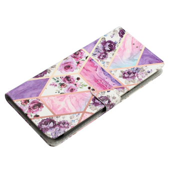 Diárové puzdro na Xiaomi Redmi 9C/10A Marble Book fialové