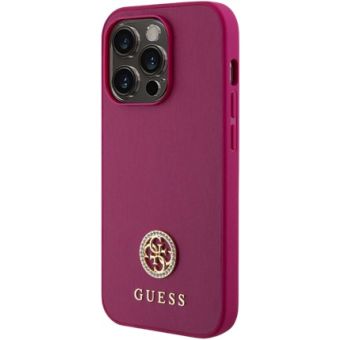 Obal Guess PU 4G Strass Metal Logo Apple iPhone 15 Pro Max GUHCP15XPS4DGPP Pink