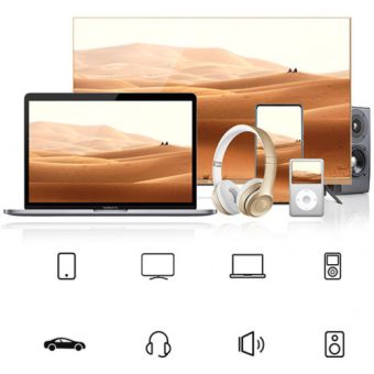 Kábel Ugreen AV112, Aux Jack 3.5mm, 2m, opletený, čierno-modrý