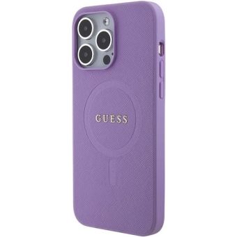 Obal Guess PU Saffiano MagSafe Apple iPhone 15 Pro GUHMP15LPSAHMCU Purple