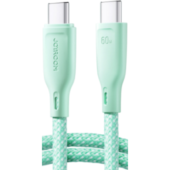 Joyroom Multi-Color Series SA34-CC3, USB-C na USB-C, PD 60W, 1m, zelený