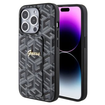 Obal Guess PU Grip Stand G Cube Apple iPhone 15 Pro GUHCP15LPGSGCSK Black