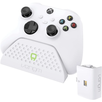VENOM VS2870 Xbox Series S/X & One White Single Docking Station + 1 battery