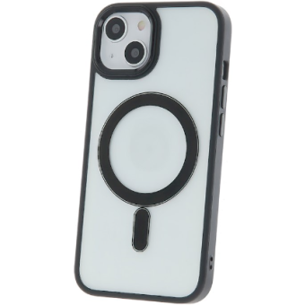 Silikónové puzdro na Apple iPhone 15 Pro Max Satin Clear Mag čierne