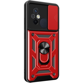 Odolné puzdro na Samsung Galaxy A34 5G A346 Camshield Ring Armor červené