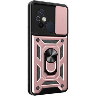 Odolné puzdro na Xiaomi Redmi 12C Camshield Ring Armor ružové