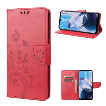 Diárové puzdro na Motorola Moto G54 5G/G54 5G Power Edition MEZZO motýľ, kvety fialové