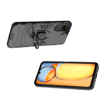 Odolné puzdro na Xiaomi Redmi 13C/Poco C65 Ring Armor Rugged čierne