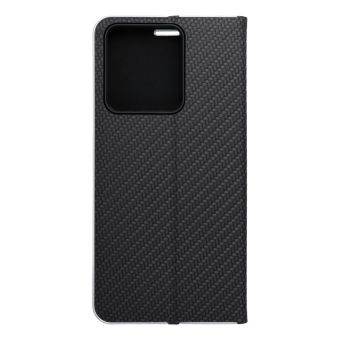 Diárové puzdro na Xiaomi Redmi Note 13 4G LUNA Carbon čierne