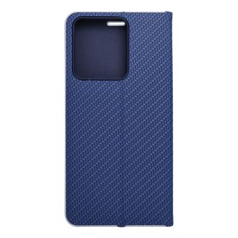Diárové puzdro na Xiaomi Redmi Note 13 4G LUNA Carbon modré