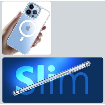 Plastové puzdro na Apple iPhone 13 Tech-Protect Flexair Hybrid MagSafe transparentné