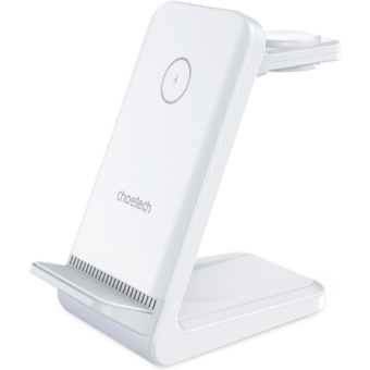 Choetech T608 4v1, 15W, bezdrôtová nabíjačka, biela