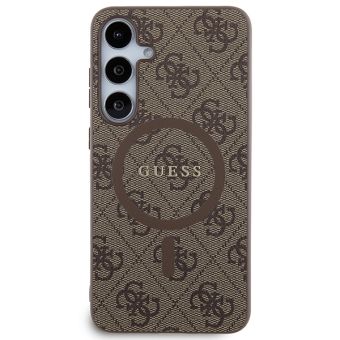 Obal Guess PU Leather 4G Colored Ring MagSafe Samsung Galaxy S24+ 5G S926 GUHMS24MG4GFRW Brown