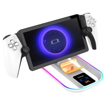 iPega P5P11 Charger Dock s RGB 2v1 pre Playstation Portal Remote Player a PS5 Ovladač White