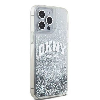 DKNY Liquid Glitter Arch Logo Apple iPhone 15 Pro DKHCP15LLBNAET Transparent