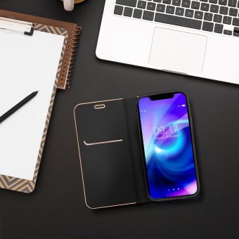 Obal LUNA Book Gold Samsung Galaxy XCover7 G556 black