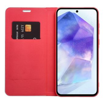 Obal LUNA Book Carbon Xiaomi Redmi Note 13 Pro+ 5G red