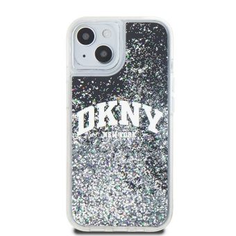 DKNY Liquid Glitter Arch Logo Apple iPhone 15 Plus DKHCP15MLBNAEK Black