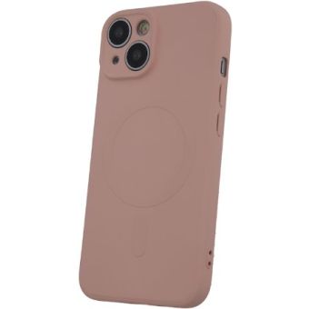 Silikónové puzdro na Apple iPhone 15 Pro Max Simple Color Mag ružové