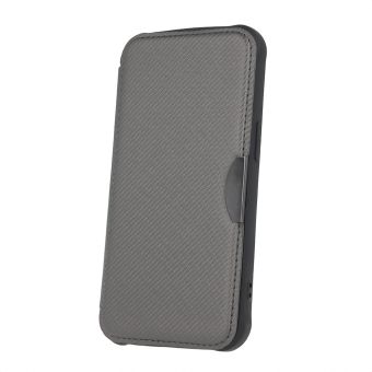 Diárové puzdro na Samsung Galaxy A14 4G A145/A14 5G A146 Smart Carbon strieborné