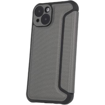 Diárové puzdro na Samsung Galaxy A14 4G A145/A14 5G A146 Smart Carbon strieborné