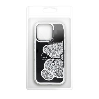 Obal TEDDY BEAR Case Apple iPhone 15 Pro silver