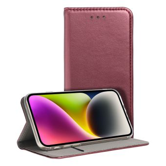 Obal Smart Magneto book Xiaomi Redmi 13 4G burgundy