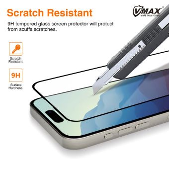 Vmax tempered glass 9D Full Cover Apple iPhone 16 Plus black