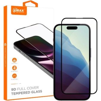 Vmax tempered glass 9D Full Cover Apple iPhone 16 Plus black