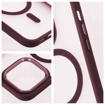 Obal Matte Mag Cover MagSafe Apple iPhone 16 Pro plum red