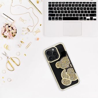 Obal TEDDY BEAR Case Apple iPhone 14 Pro gold