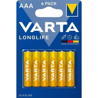 VARTA R3 AAA alkalické batérie Longlife 6ks