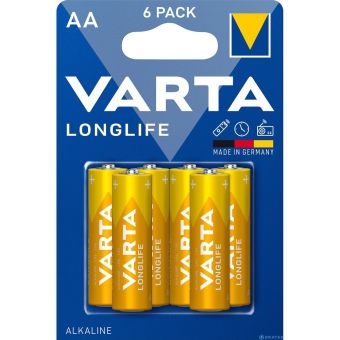 VARTA R6 alkalické batérie (AA) Longlife 6ks