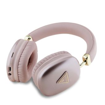 Guess Saffiano PU Leather Triangle Logo Wireless Headphones GUBHK1SATSP Pink
