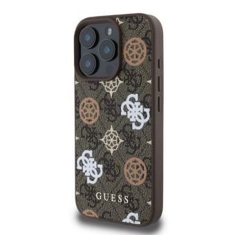 Obal Guess PU 4G Peony MagSafe Apple iPhone 16 Pro GUHMP16LP4PWPW Brown