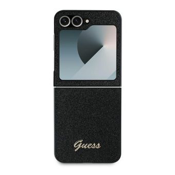 Obal Guess PC/TPU Glitter Flakes Metal Logo Samsung Galaxy Z Flip6 5G F741 GUHCZF6HGGSHK Black