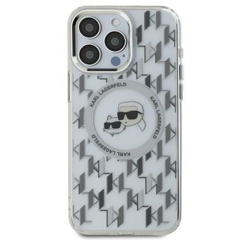 Karl Lagerfeld case for iPhone 16 Pro 6,3 KLHMP16LHMCKMHT transparent Hard IML Monogram Karl&Choupette Head MagSafe