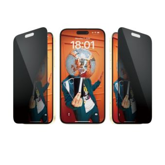 PanzerGlass - Tvrdené sklo UWF Privacy s aplikátorom pre Apple iPhone 15 Plus, čierna