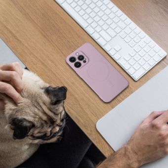 Obal SILICONE MAG COVER case MagSafe Samsung Galaxy S25+ 5G S936 pink