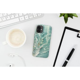 FORCELL F-PROTECT Mirage, Military Drop-Tested case compatible with MagSafe for IPHONE 15 PRO MAX green marble